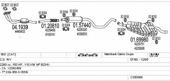 Mts C300099008181 Exhaust system C300099008181