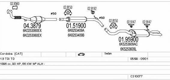  C310077006968 Exhaust system C310077006968