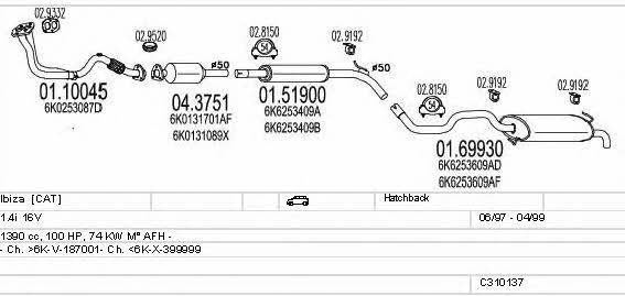 Mts C310137007047 Exhaust system C310137007047