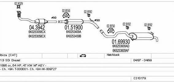 Mts C310179007100 Exhaust system C310179007100