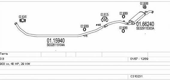 Mts C310231006469 Exhaust system C310231006469