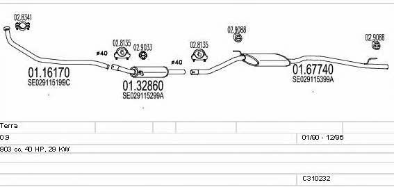  C310232006470 Exhaust system C310232006470