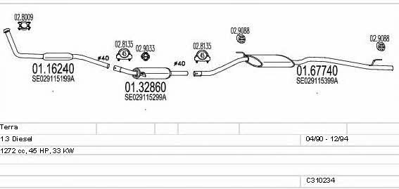  C310234006472 Exhaust system C310234006472