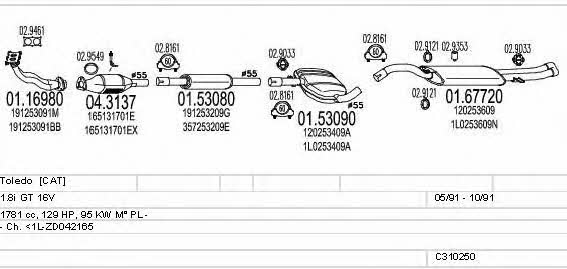 Mts C310250006488 Exhaust system C310250006488