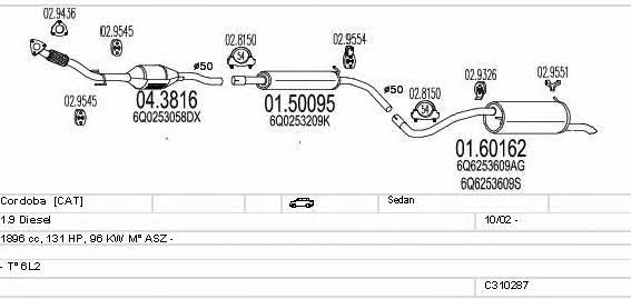  C310287007778 Exhaust system C310287007778