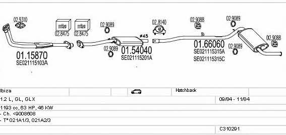 Mts C310291007443 Exhaust system C310291007443