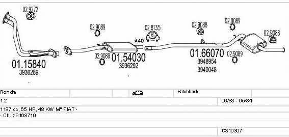 Mts C310307007411 Exhaust system C310307007411