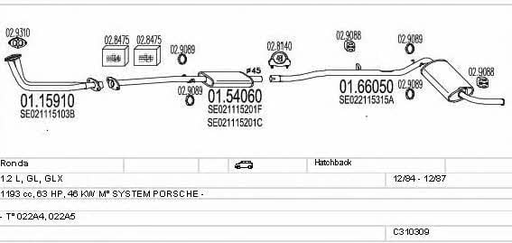  C310309008456 Exhaust system C310309008456