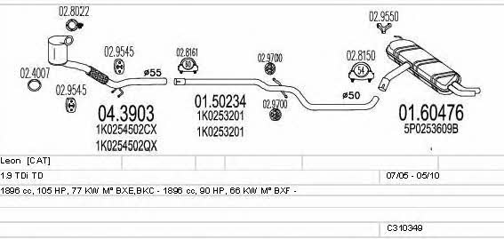 C310349010747 Mts Exhaust system
