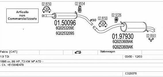  C320076009060 Exhaust system C320076009060