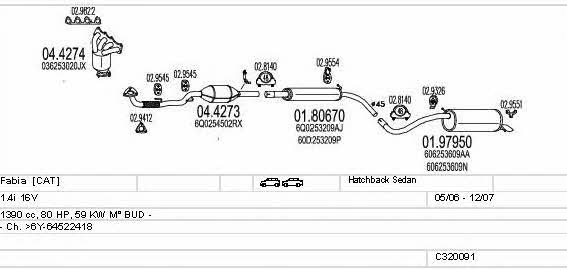  C320091010758 Exhaust system C320091010758