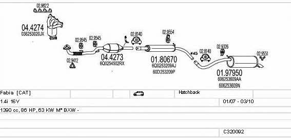  C320092010759 Exhaust system C320092010759