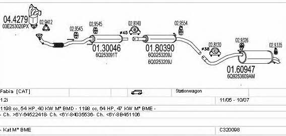  C320098010766 Exhaust system C320098010766