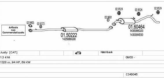 C340045007813 Mts Exhaust system