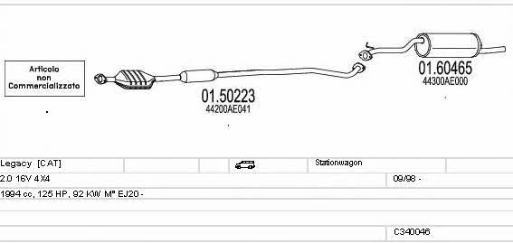 Mts C340046008138 Exhaust system C340046008138