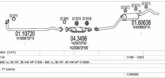 Mts C350006004970 Exhaust system C350006004970