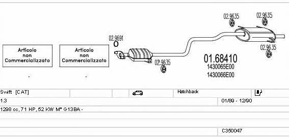 Mts C350047009214 Exhaust system C350047009214 C350047009214 Mts Exhaust system