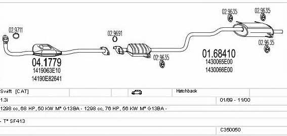 Mts C350050009218 Exhaust system C350050009218 C350050009218 Mts Exhaust system
