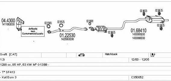 Mts C350052004906 Exhaust system C350052004906 C350052004906 Mts Exhaust system