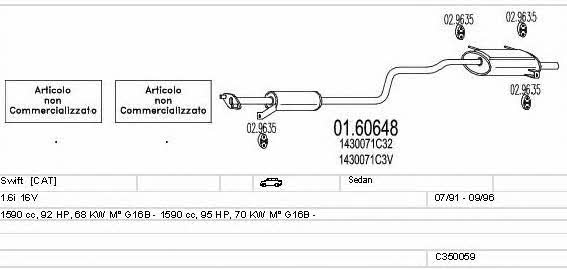 Mts C350059004915 Exhaust system C350059004915