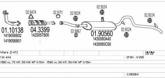 Mts C350064004923 Exhaust system C350064004923