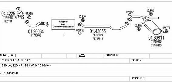 Mts C350105016133 Exhaust system C350105016133