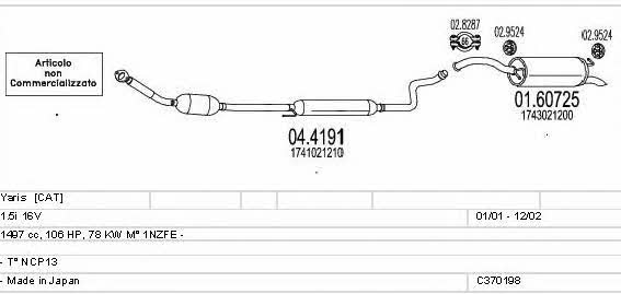 Mts C370198001882 Exhaust system C370198001882