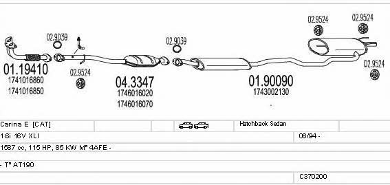 Mts C370200007968 Exhaust system C370200007968