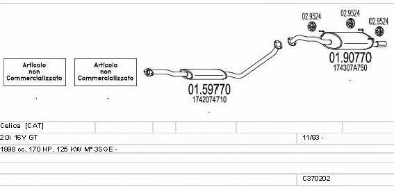 Mts C370202007957 Exhaust system C370202007957