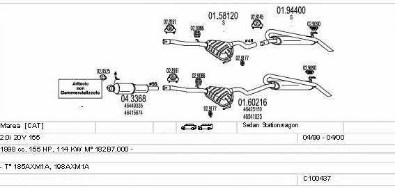 Mts C100437013156 Exhaust system C100437013156