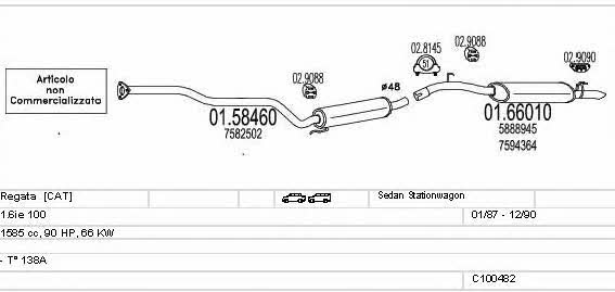 Mts C100482013199 Exhaust system C100482013199