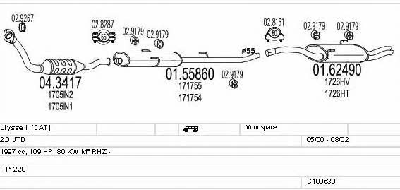 Mts C100539013256 Exhaust system C100539013256