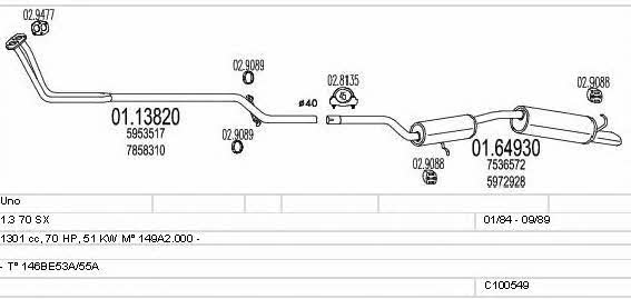 Mts C100549013266 Exhaust system C100549013266