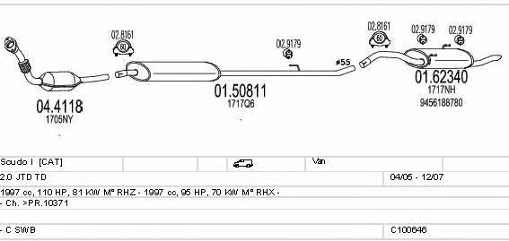  C100646013376 Exhaust system C100646013376