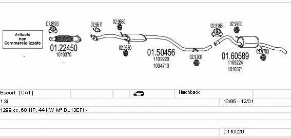  C110020003718 Exhaust system C110020003718