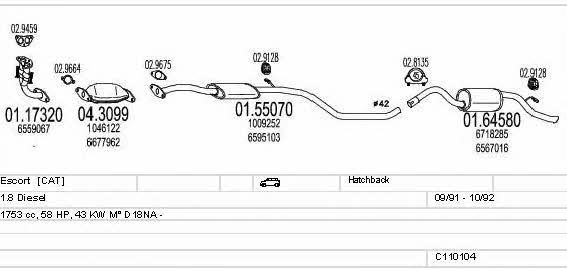  C110104003811 Exhaust system C110104003811