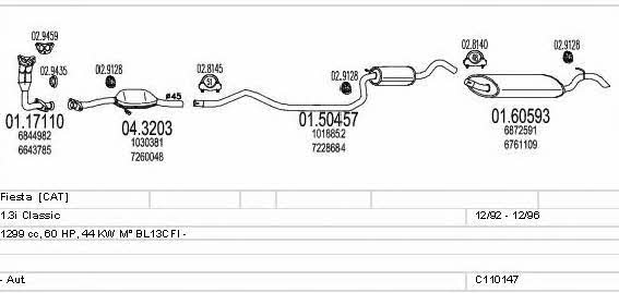  C110147003857 Exhaust system C110147003857