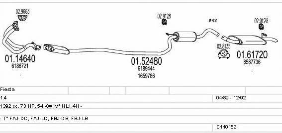 Mts C110152003863 Exhaust system C110152003863