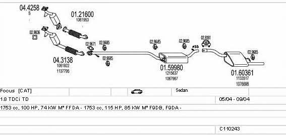  C110243003970 Exhaust system C110243003970