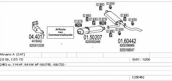 C250462020783 Mts Exhaust system