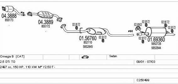 Mts C250499005697 Exhaust system C250499005697