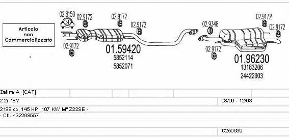 Mts C250639005854 Exhaust system C250639005854