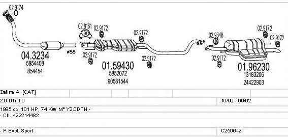Mts C250642005857 Exhaust system C250642005857
