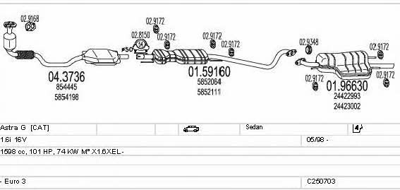 C250703008111 Mts Exhaust system