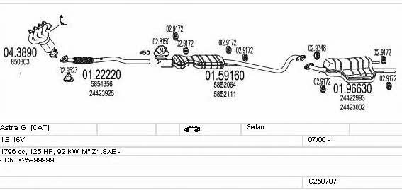C250707007213 Mts Exhaust system