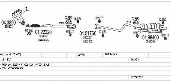 Mts C250723007823 Exhaust system C250723007823 C250723007823 Mts Exhaust system