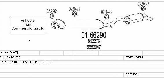 Mts C250762009642 Exhaust system C250762009642