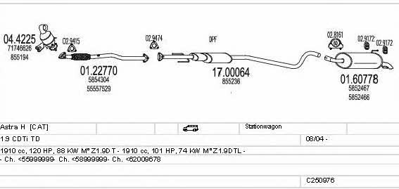 Mts C250976011549 Exhaust system C250976011549