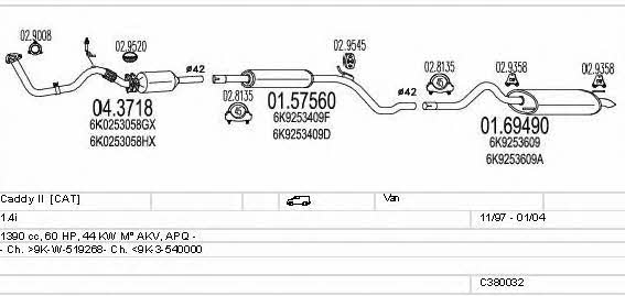  C380032002828 Exhaust system C380032002828