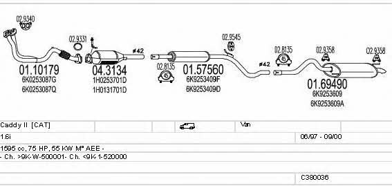  C380036002832 Exhaust system C380036002832